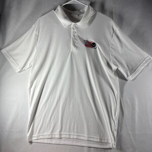 Citi Open Tennis Sport Tek Mens Large White Polo Shirt Athletic Golf Lightweight